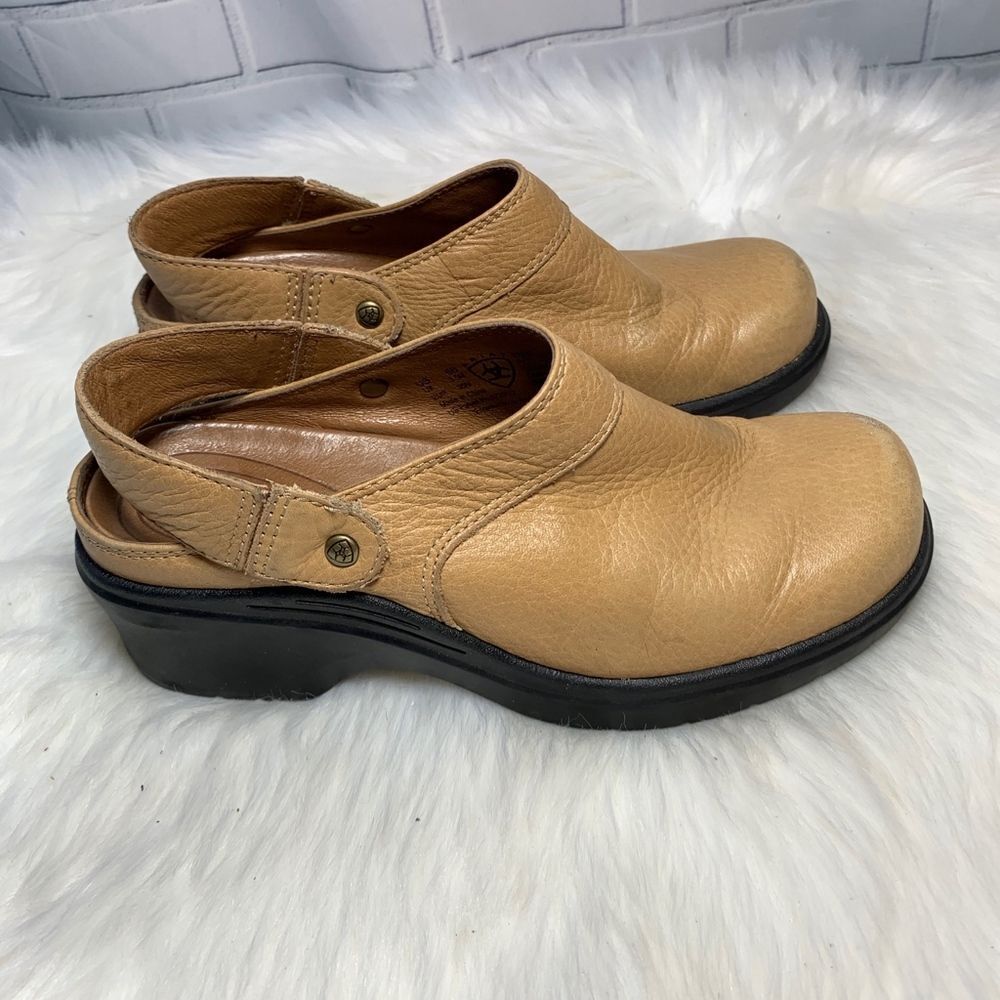 Ariat‎ Banana Leather Strap Clogs Sz 6 Style 95823 - Picture 2 of 6